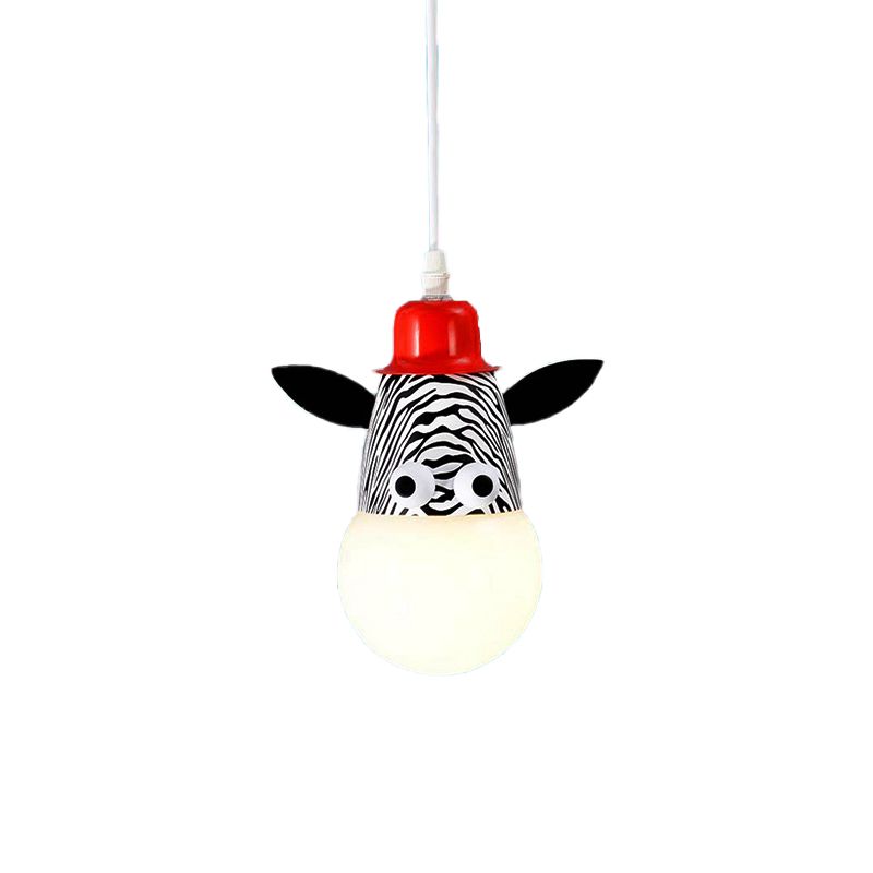 Animal Baby Bedroom Pendant Light Metal Modern Cartoon Hanging Light