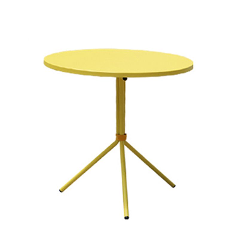 Contemporary Metal Dining Table Outdoor Table with Tripod Base