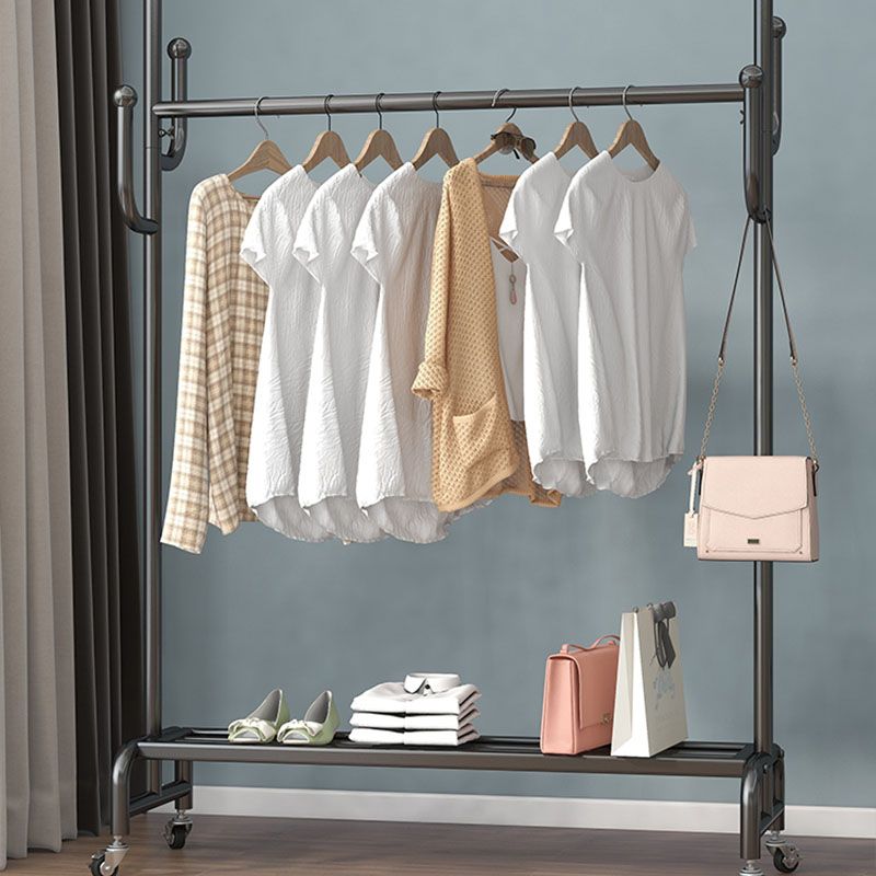 Modern Style Coat Rack Metallic Free Standing Hooks Design Coat Hanger with Shelve