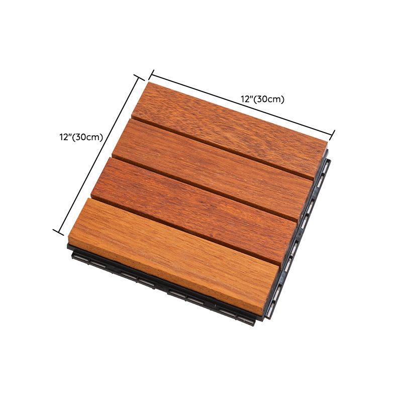 Tradition Smooth Wood Floor Tile Click Lock Teak Wood for Living Room