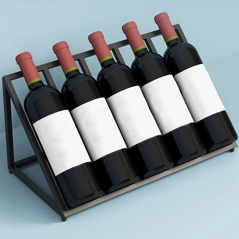 Glam Style Tabletop Wine Rack Metal Wine Bottle Rack for Living Room