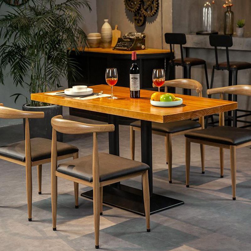 Solid Wood Dining Set 1/4/5 Pcs Industrial Dinette Set for Home