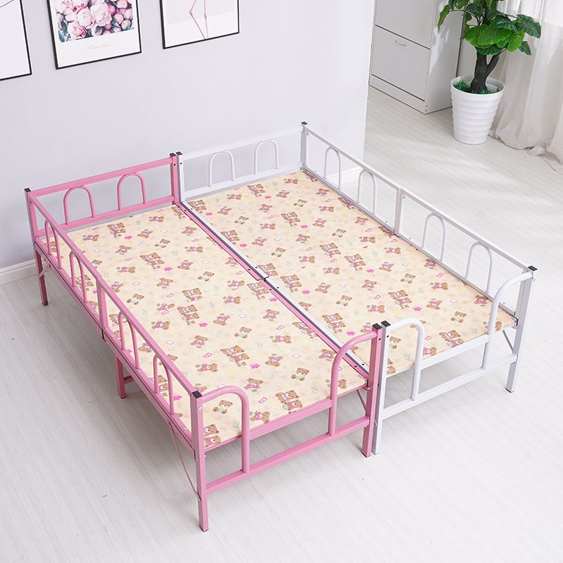 Metal Scandinavian Kids Bed Detachable Guardrails Bed with Headboard