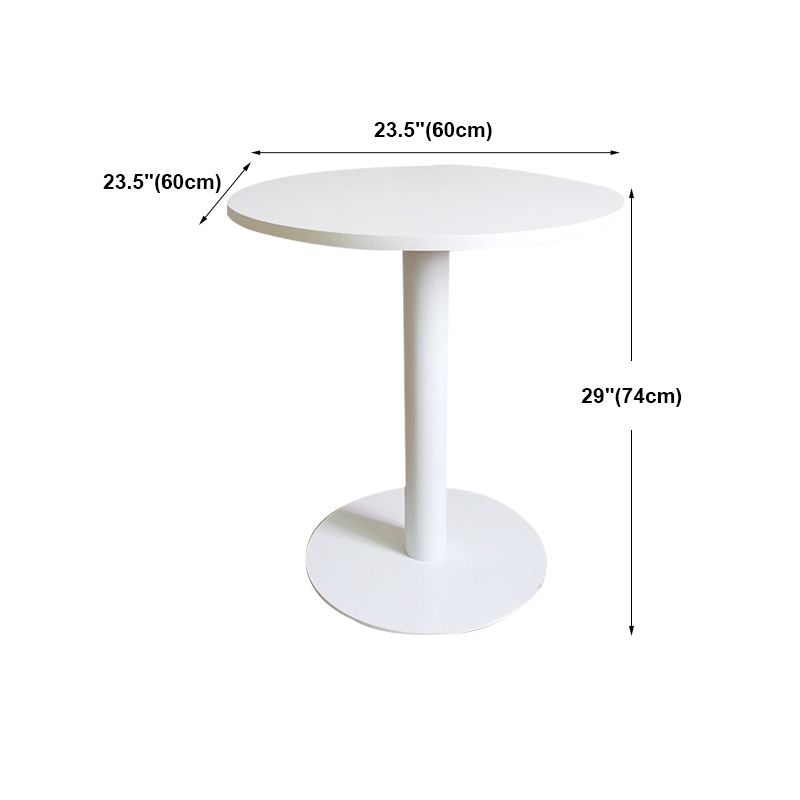 White Modern Style Round Table in Metal Milk Tea Shop Bar Table