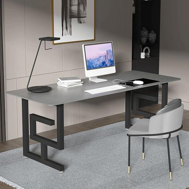 Rectangular Home Office Writing Desk Industrial Style Sled Office Desk