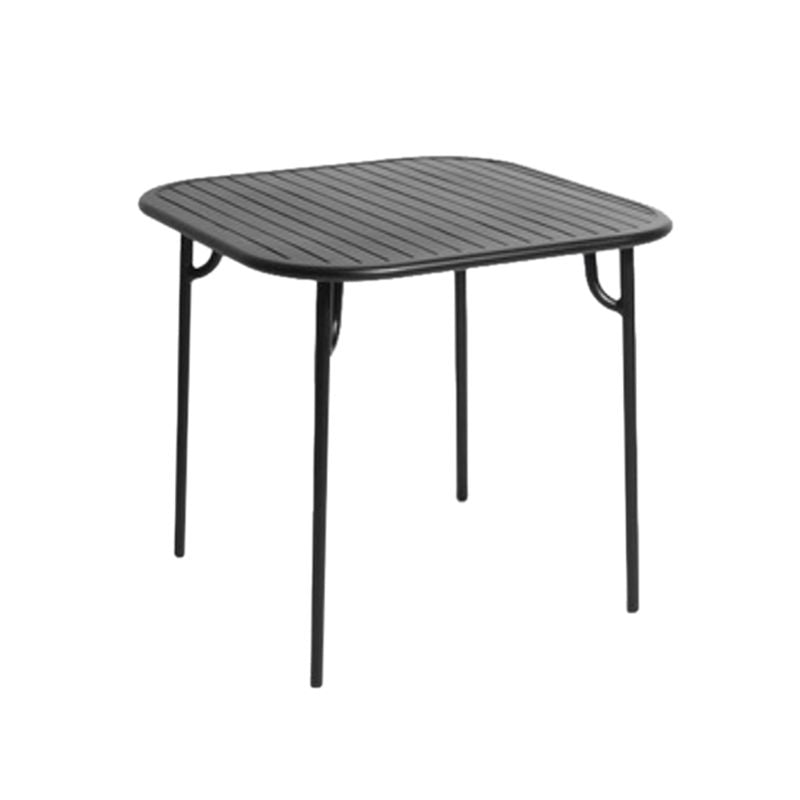 Black Iron Patio Table Contemporary Water Resistant Coffee Table