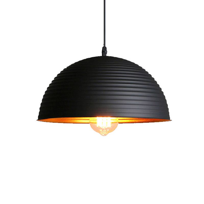 1 Light Dome Ceiling Pendant Creative Industrial Style Metal Pendant for Restaurant