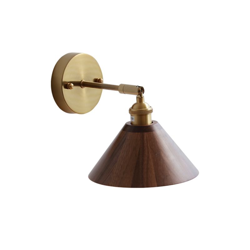 Modern Wall Light Fixture Wooden 1 Light Wall Light Sconce for Bedroom