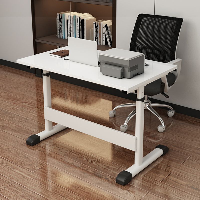 Rectangular Shaped Office Table Wood Writing Desk in White/Black/Natural