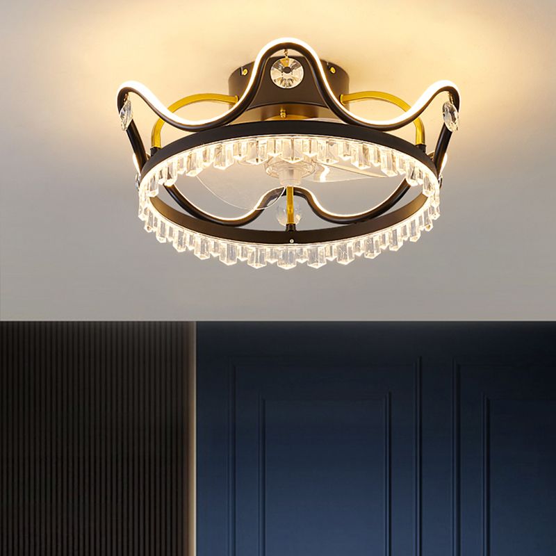 Metal Round Ceiling Pendant Modern Style Multi Lights LED Flush Light