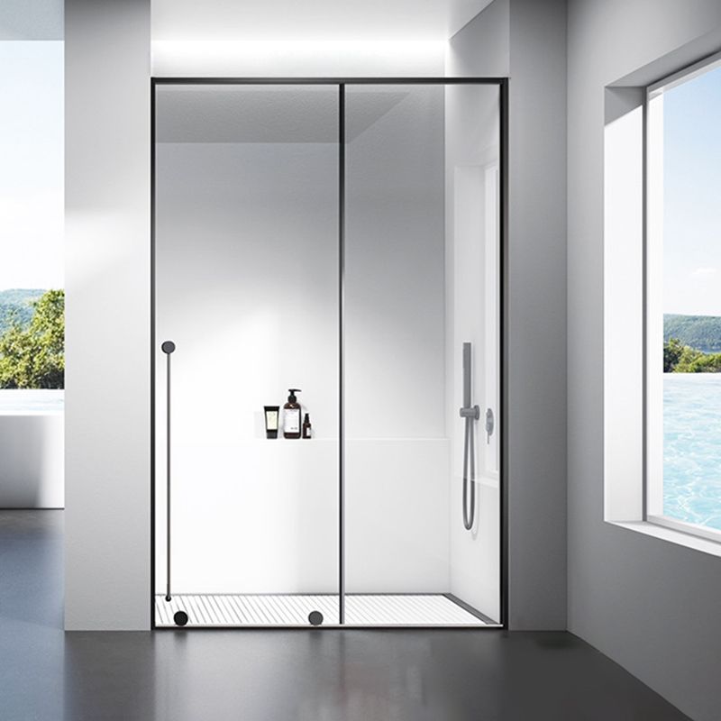 Stainless Steel Shower Doors Clear Metal Single Sliding Shower Bath Door