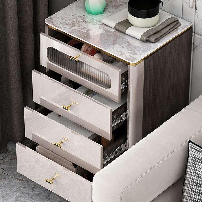 Vertical Slate Chest Modern Storage Chest with Drawers for Bedroom