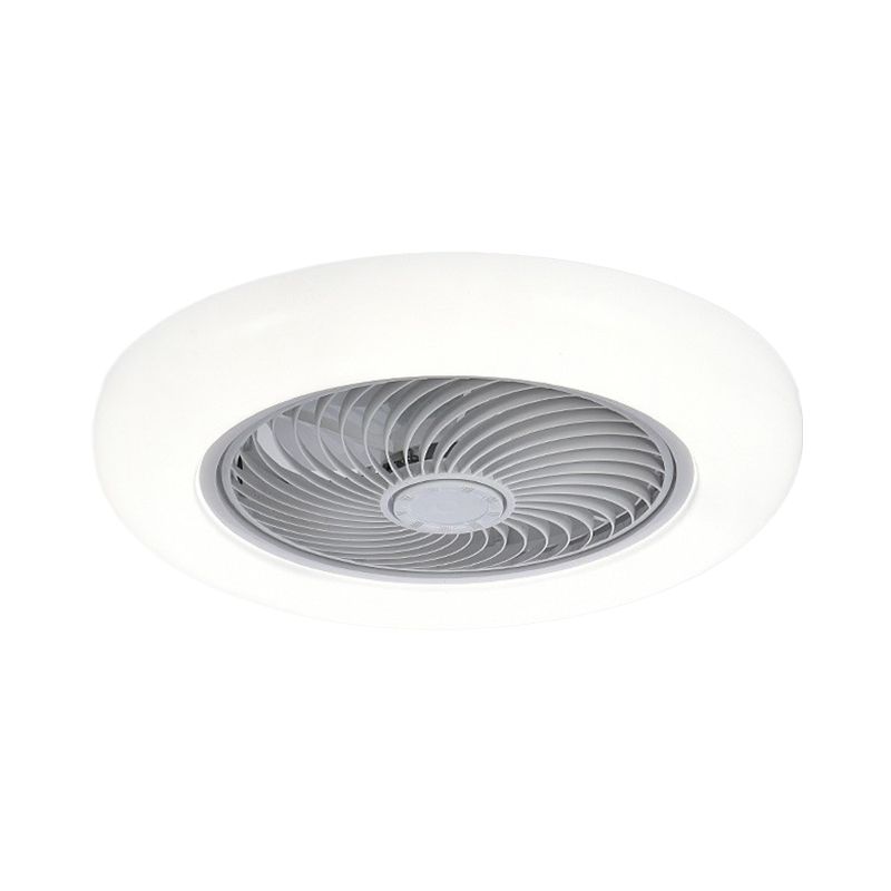 Acrylic Circular Hanging Fan Lamp Modernity 20.5" Wide LED Semi Flush Mount Light, 7 Blades