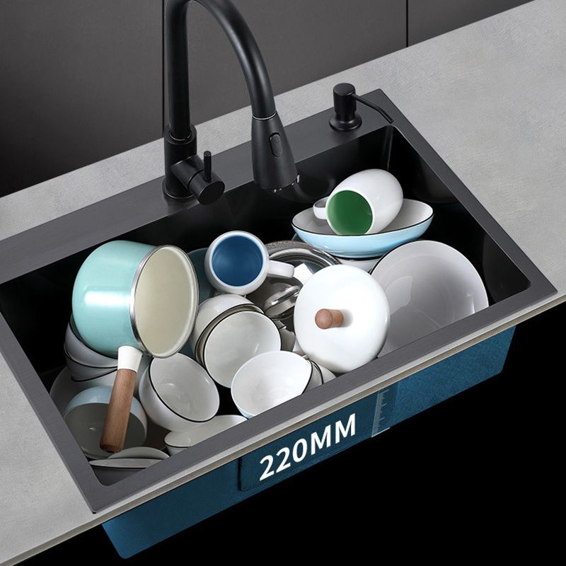 Stainless Steel Kitchen Sink Rectangle Shape Kitchen Sink with Center Drain Placement