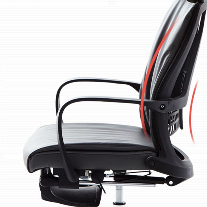 Modern Fixed Arms Managers Chair Adjustable Seat Height Desk Chair for Office