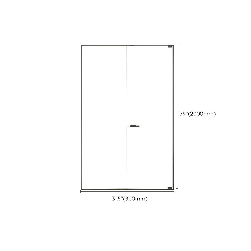 Full Narrow Frame Pivot Shower Door Tempered Glass Shower Door