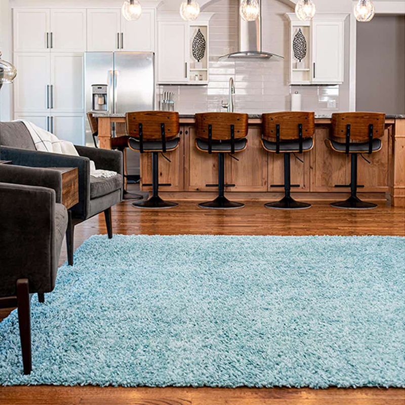Brown Modern Carpet Solid Color Polyester Rug Easy Care Washable Rug for Living Room