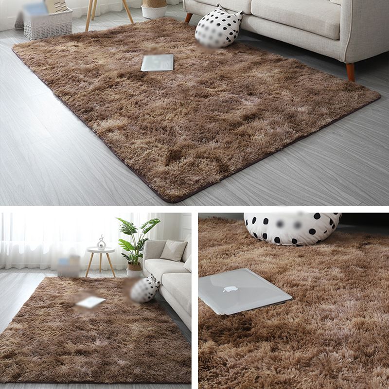 Minimalist Carpet Tie Dye Print Modern Polyester Carpet Non-Slip Backing Shag Rug for Living Room