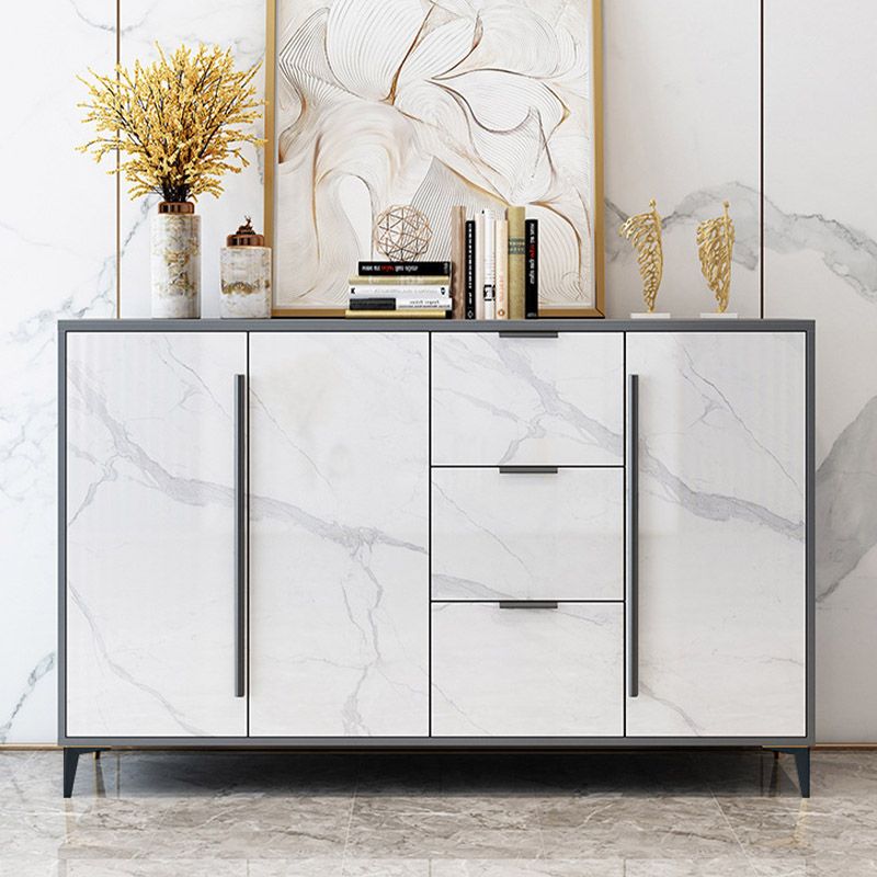 Glam Style Sideboard Engineered Wood Side Board for Living Room