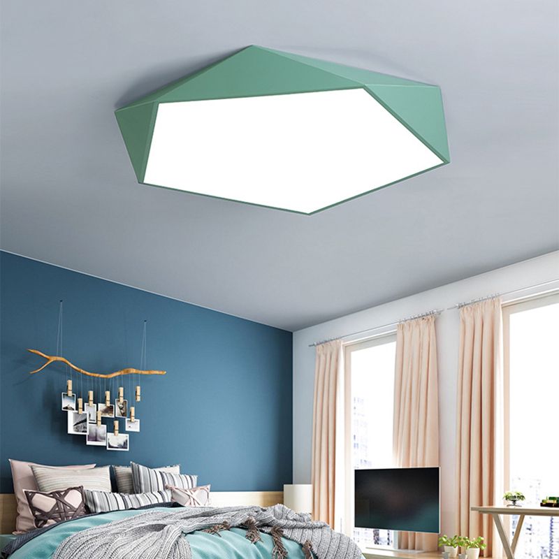 Acrylic Pentagon Slim Ceiling Light Nordic Design LED Flush Mount Light for Bathroom