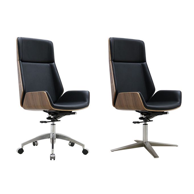 Chrome Metal Modern Task Chair with Wheels Executive Ergonomic Desk Chair