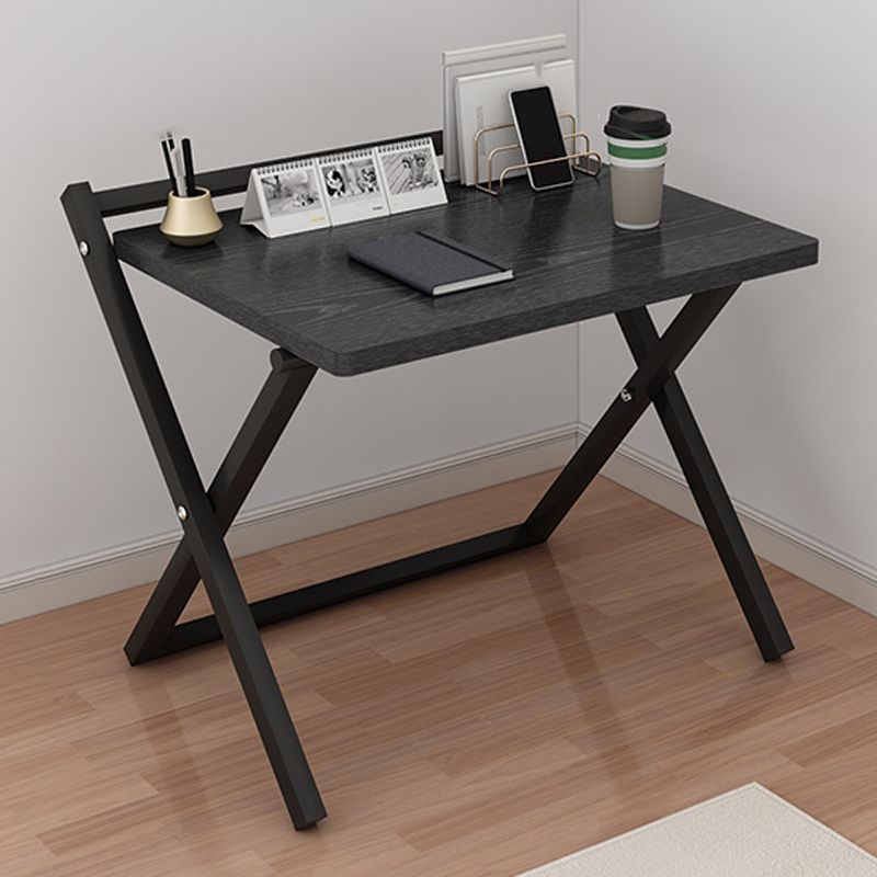 Wooden Top Lap Desk Metal Base Kids Writing Desk Foldable Table