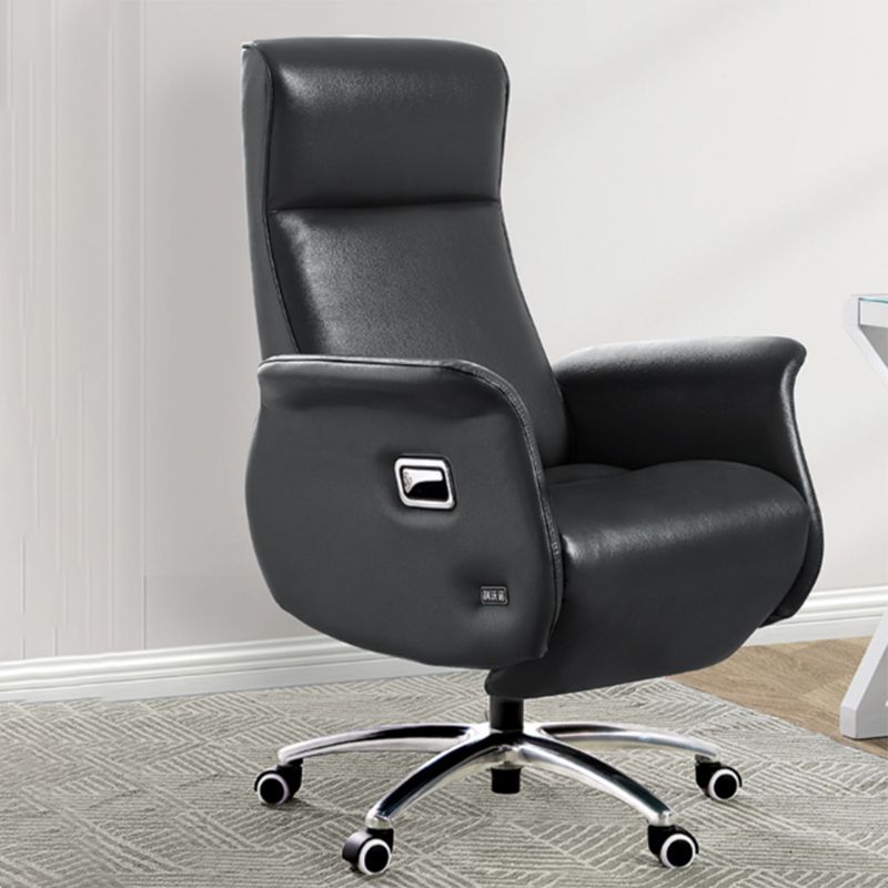 Modern Armless Executive Chair Leather Managers Chair for Office