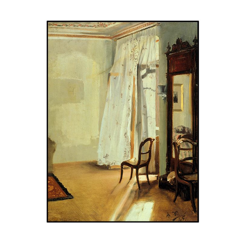 Brown the Balcony Room Painting Adolph Menzel Traditional Textured Canvas Wall Art