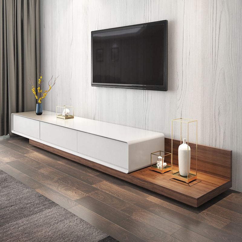 Contemporary Media Console TV Stand 3 Drawers TV Media Console