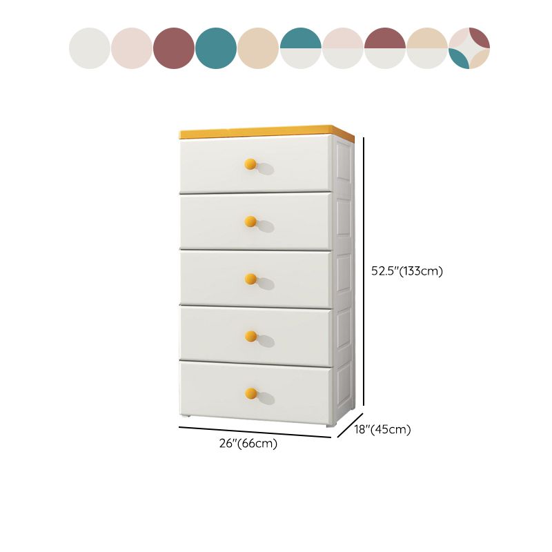 5-drawer Wardrobe Armoire Urban Bedroom Armoire - 25.98"L x 17.72"W x 52.36"H