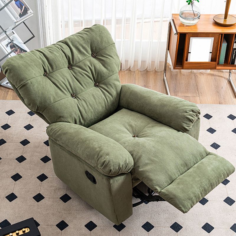 Swivel Rocker Standard Recliner Solid Color Tufted Back Recliner Chair