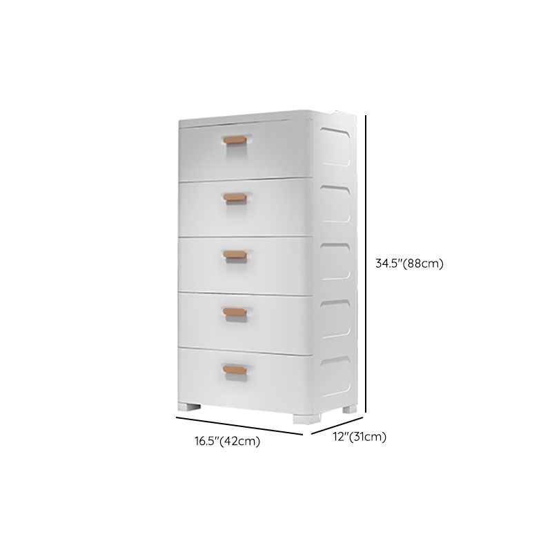 Scandinavian Kids Nightstand White Chest (Vertical) Dresser for Kids