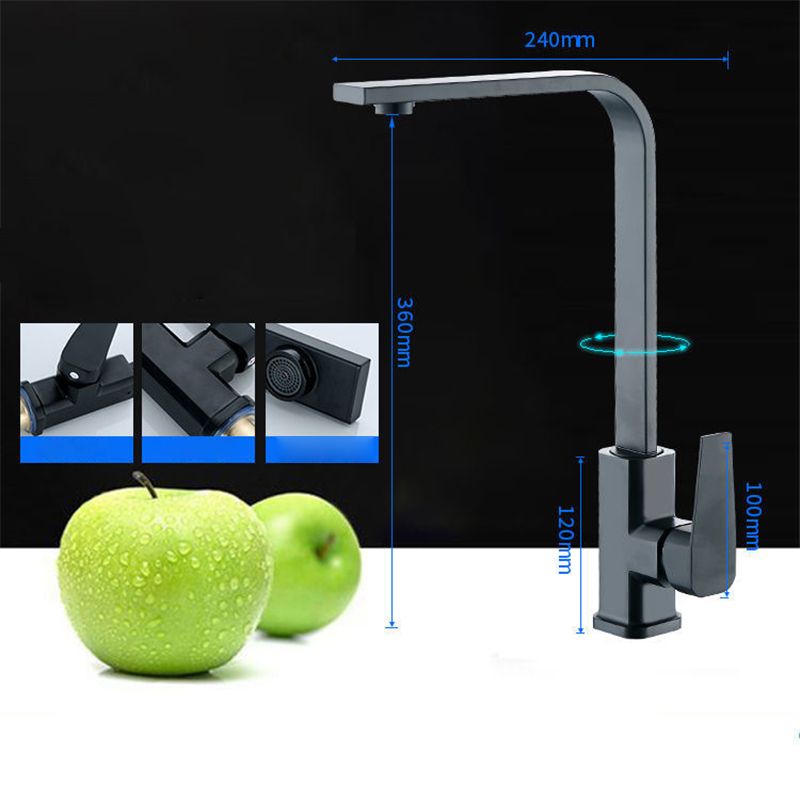 Modern 1-Handle Faucet with Water Dispenser Copper Standard Kitchen Faucet