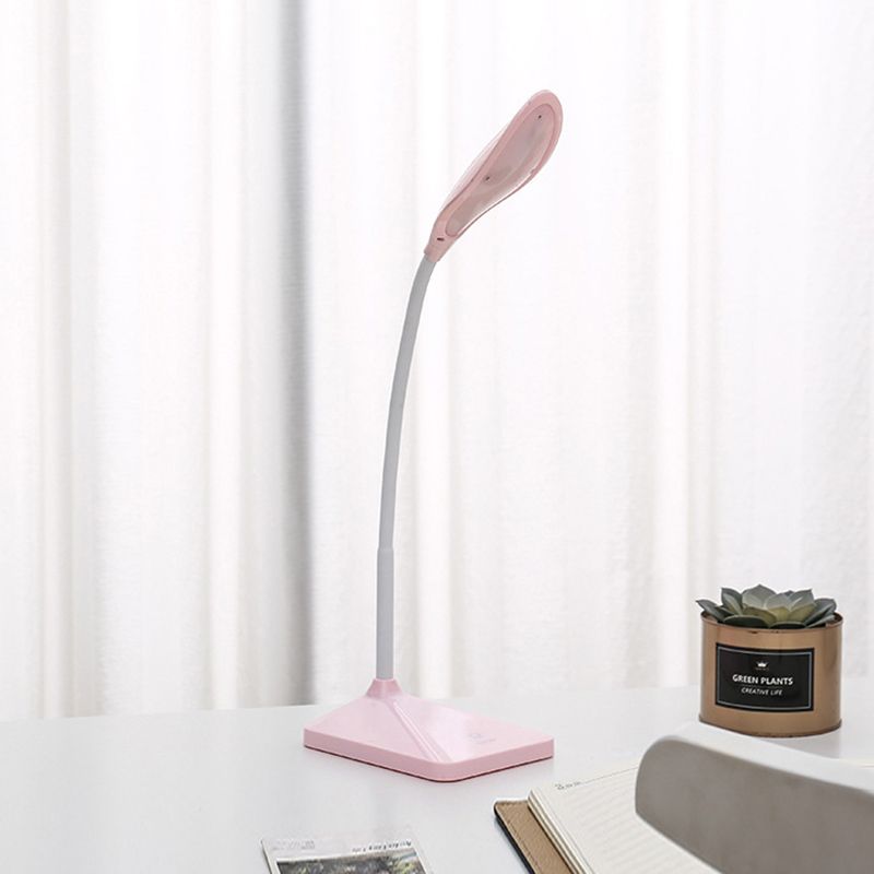 Simple Design Study LED Desk Lamp Touch Control Rechargeable Bedside Reading Light in Blue/Pink/White