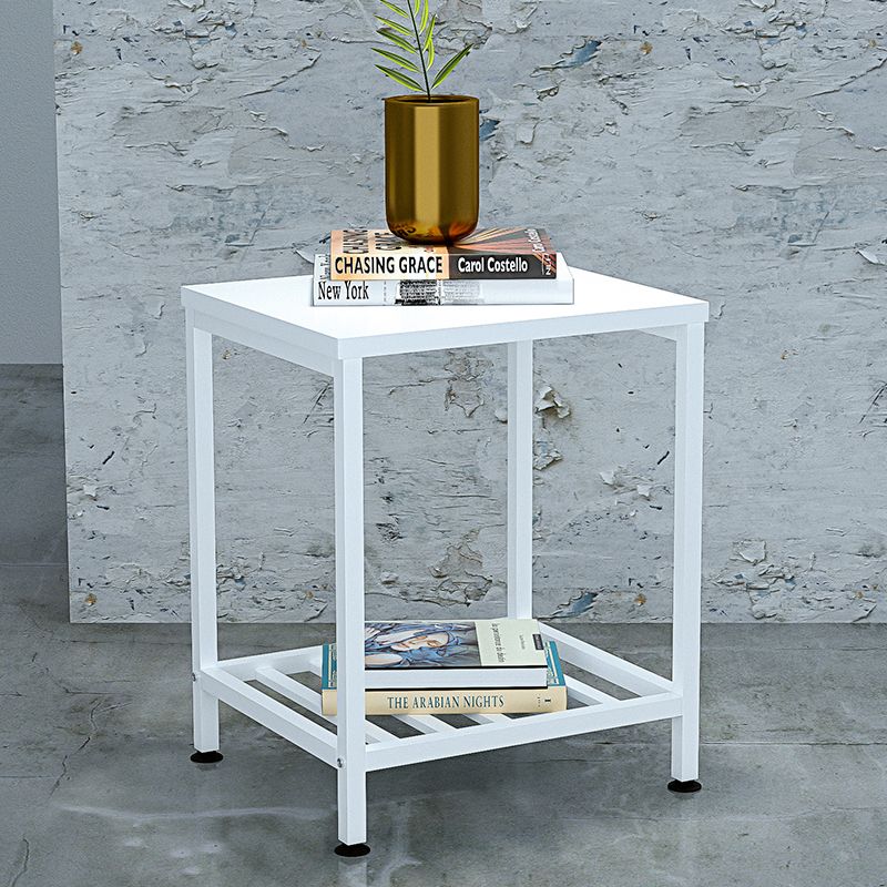 Modern Open Shelf Nightstand Wooden Bedside Cabinet for Bedroom