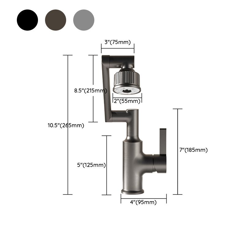 Cross Handles Vessel Sink Faucet Swivel Spout Sink Bathroom Faucet