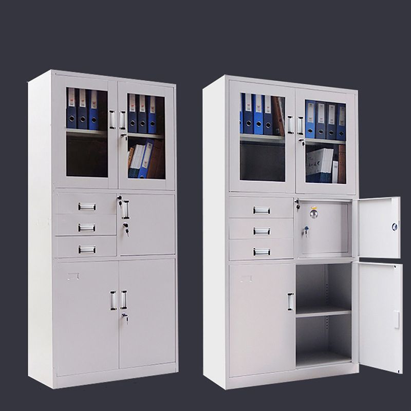 Modern Vertical Cabinet Metal File Cabinet with Storage Shelves