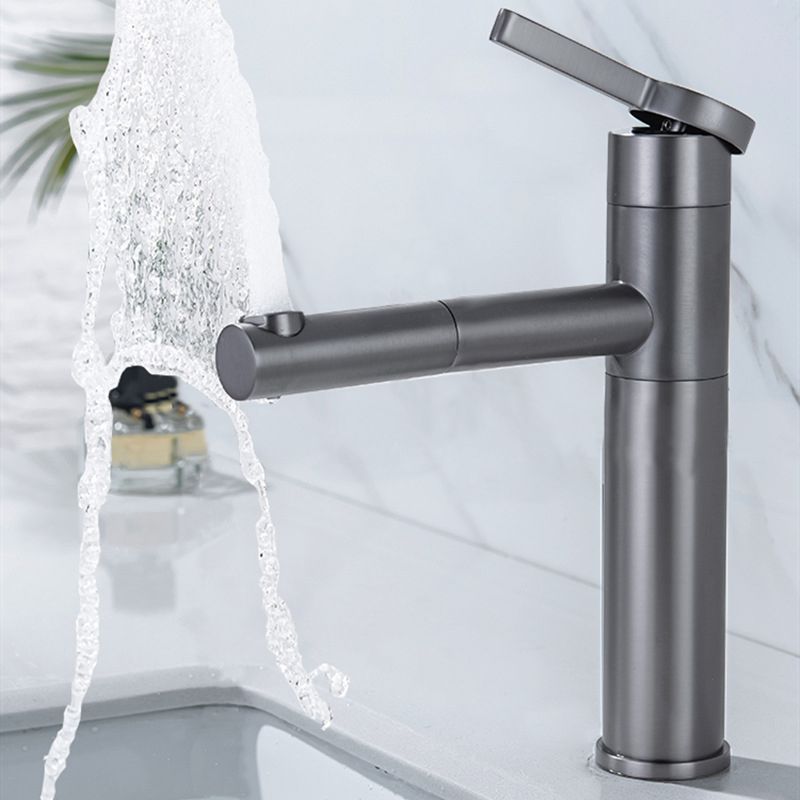 Pull-out Vessel Faucet Modern Style Faucet with One Lever Handle