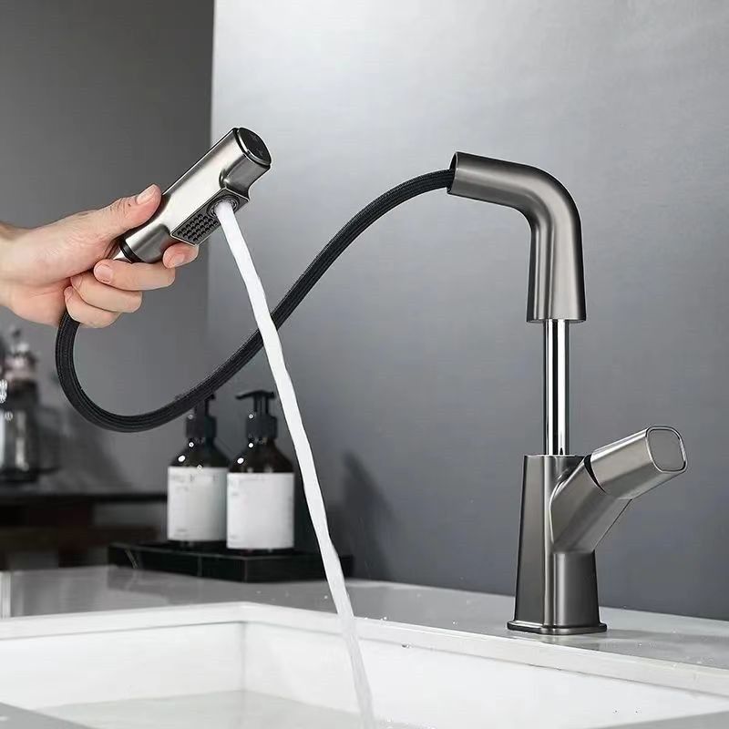 Single Handle Faucet Contemporary Style Sink Faucet for Bathroom