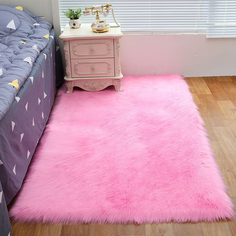 Decorative Calming Indoor Rug Multi Colored Plain Rug Stain Resistant Anti-Slip Machine Washable Carpet for Bedroom