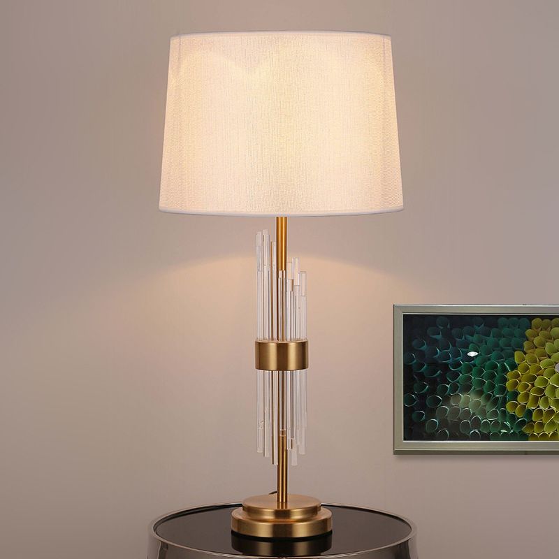 Gold Flare Task Lighting Modernism 1 Head Fabric Reading Book Light for Living Room