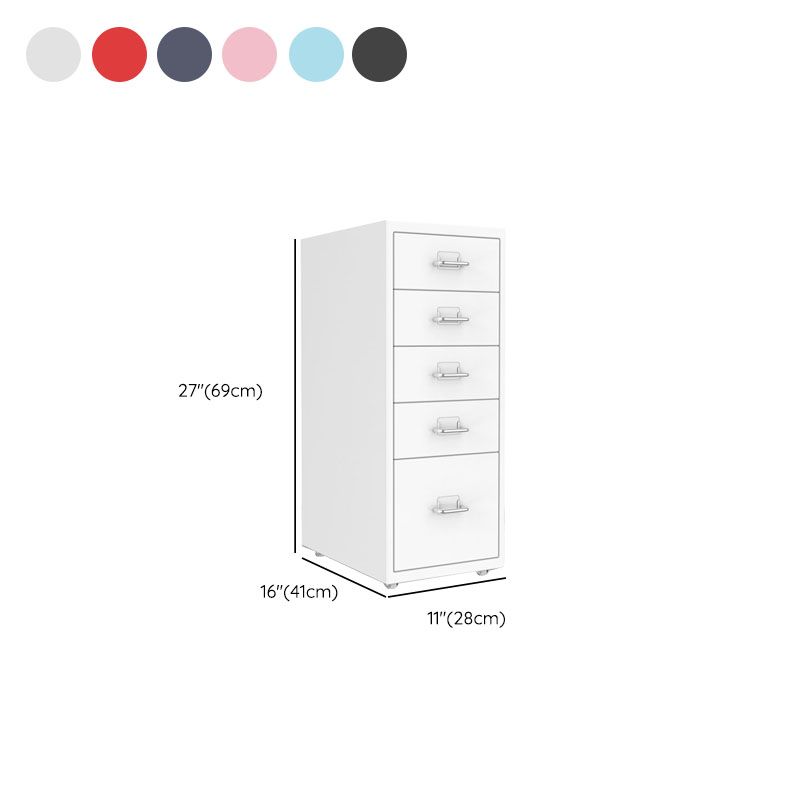 Contemporary File Cabinets Steel Frame File Pedestal with Key Lock