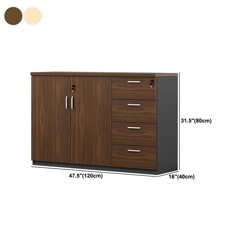 Lateral File Cabinet Wood Locking File Cabinet with Storage Shelves