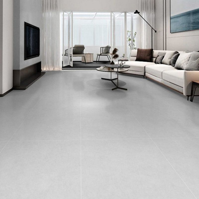 Modern Style Waterproof Floor Tile Pure Color Straight Edge Rectangle Floor Tile