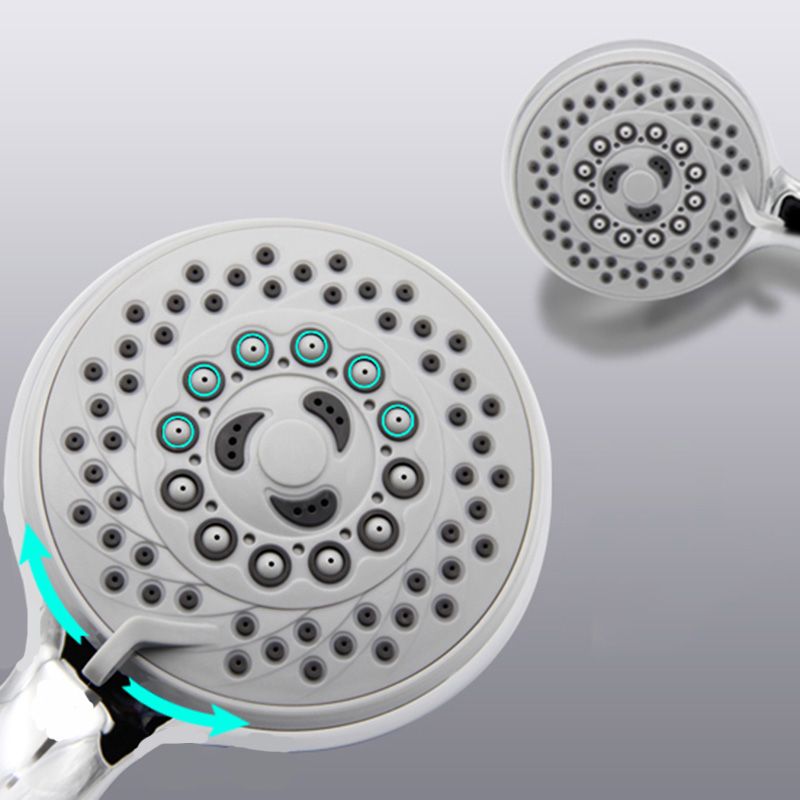 Contemporary Style Shower Head Round Plastic Handheld Shower Head