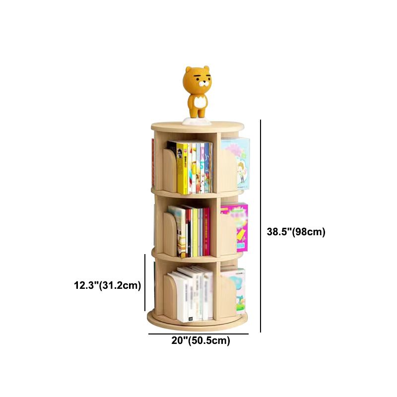 Scandinavian Style Bookshelf Closed Back Solid Wood Bookcase for Home Office