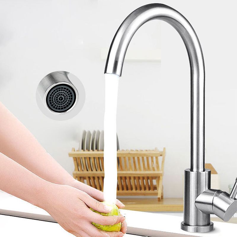 1-Handle Faucets Stainless Steel with Water Dispenser Standard Kitchen Faucet