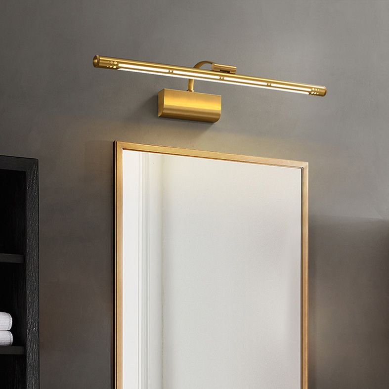 Mid-Century Luxury Style Elongated Wall Mounted Vanity Lights Copper Vanity Wall Light Fixtures for Bathroom