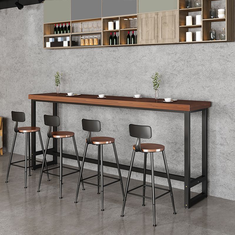 Contemporary Style Solid Wood Rectangle Bar Wine Table for Living Room