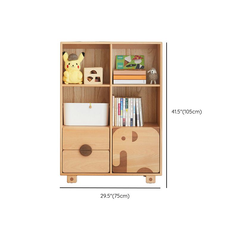 Scandinavian Standard Kids Bookcase in Brone Freestanding Bookcase in Pine